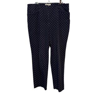 Talbots Navy Blue Polka Dot Womens Dress Pants Size 12P
